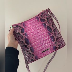 Brahmin Katie pink ombré cobra crossbody